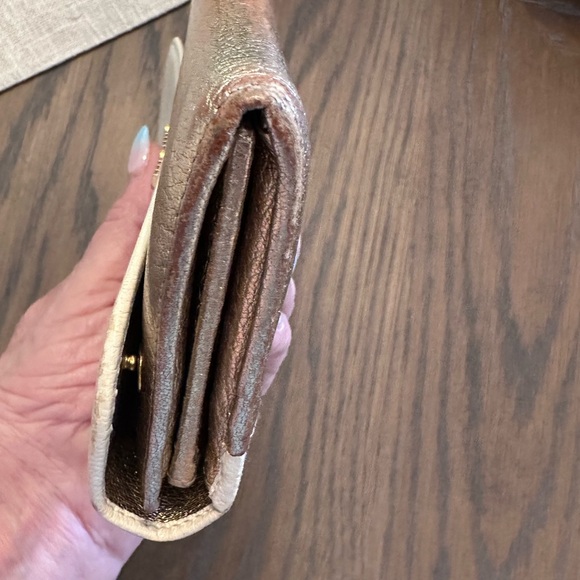 Miu Miu White and iridescent Gold Women's Wallet - Picture 6 of 15